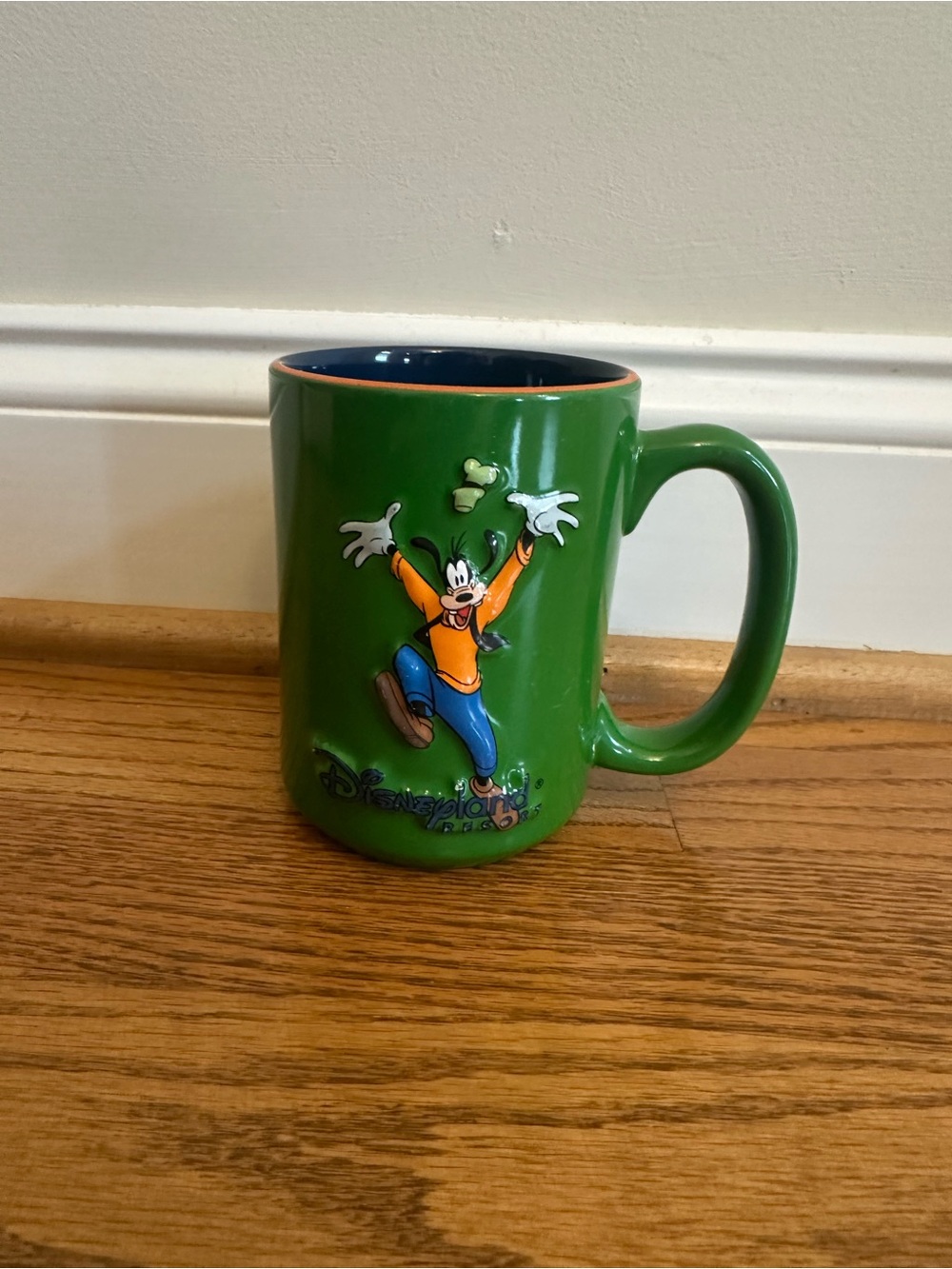 Disney Green Goofy Ceramic Mug with Blue Interior